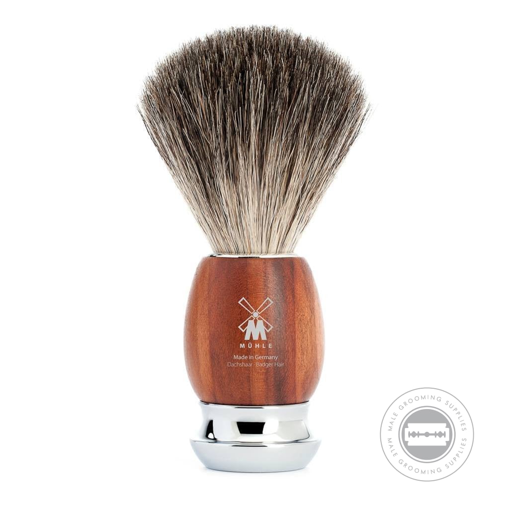 Muhle VIVO Plum Wood Mach3 3 Piece Shaving Set - Image 3