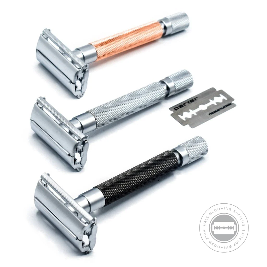Parker 74R-RG Rose Gold & Satin Chrome Safety Razor - Image 3